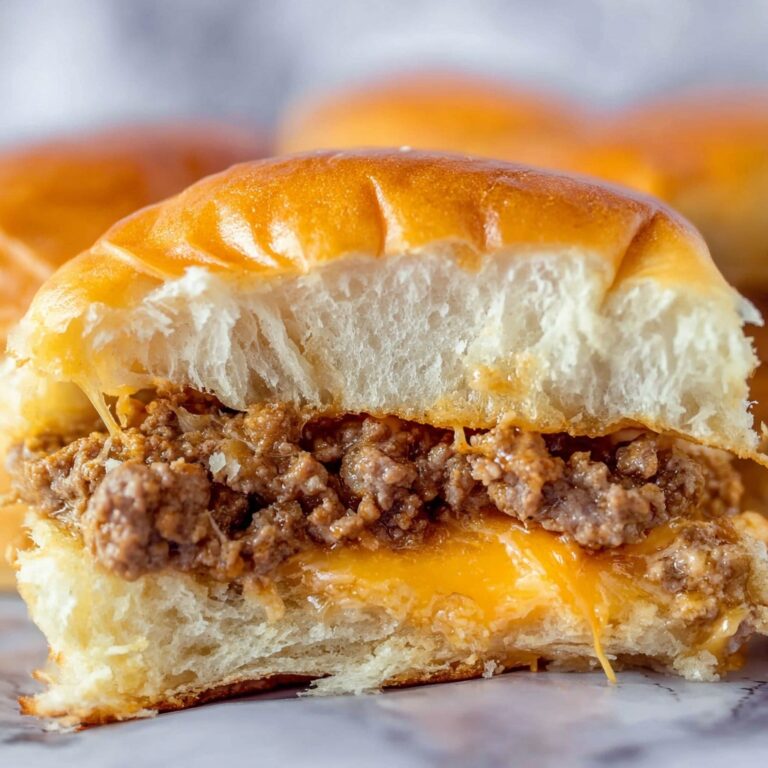Cheesy Hamburger Sliders with Hawaiian Rolls Recipe