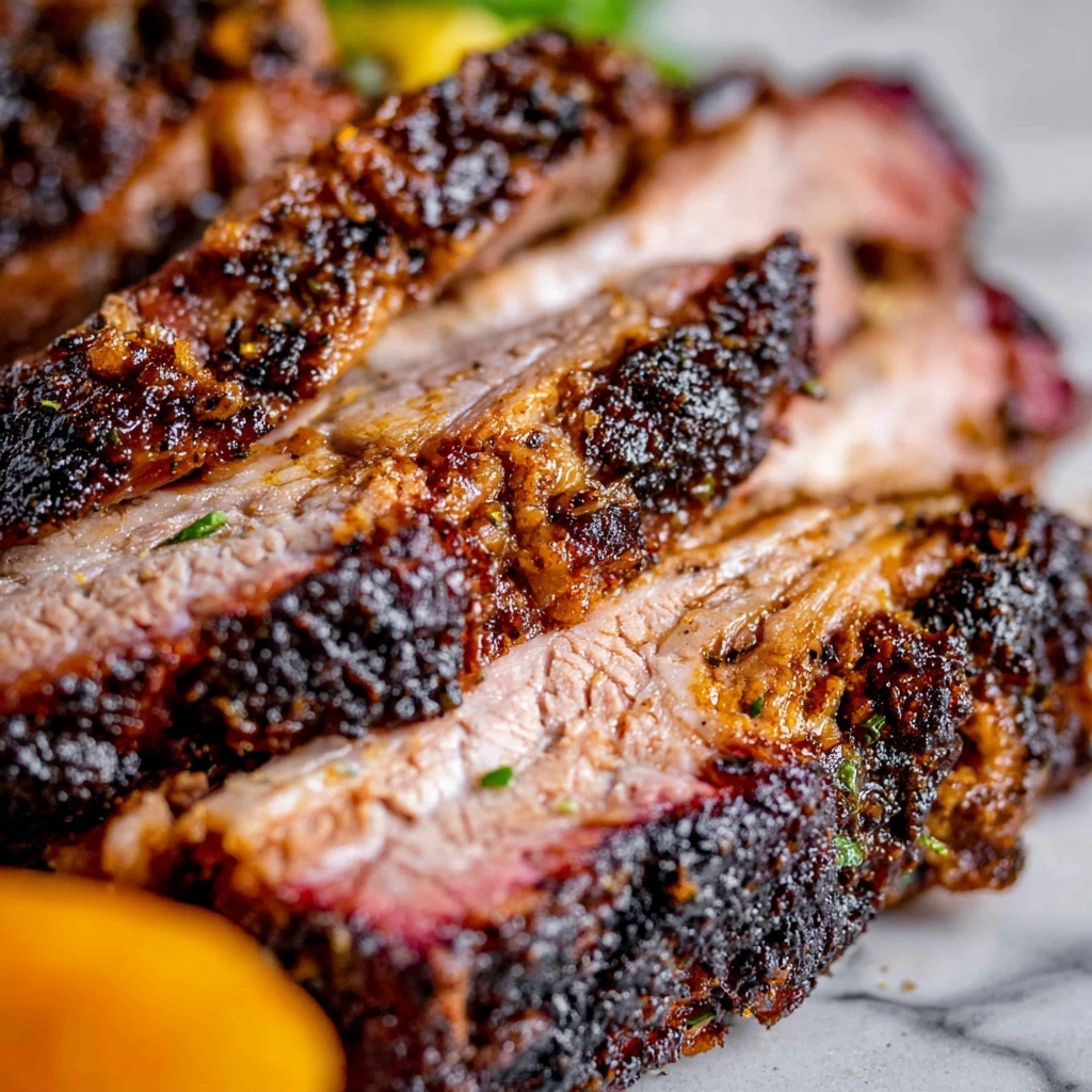 Roast Leg of Lamb with Blackened Honey Dijon Crust Recipe - Recipe Image