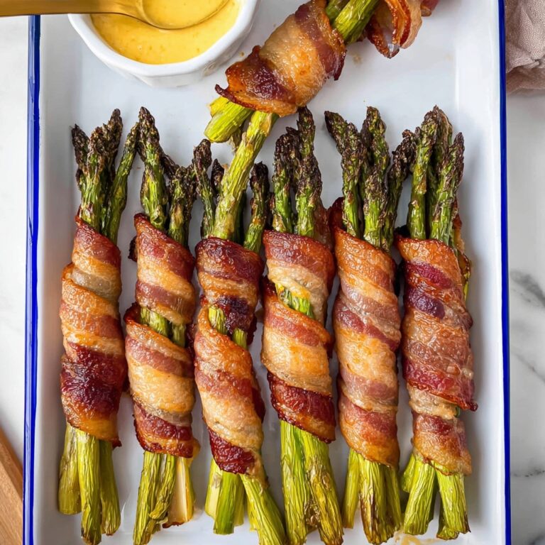 Bacon Wrapped Asparagus with Dijon Dipping Sauce Recipe