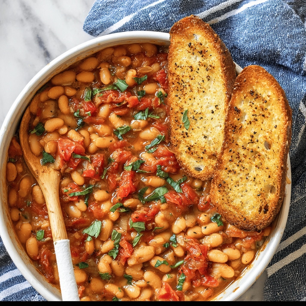 White Beans in Tomato Sauce with Sage and Garlic Recipe - Recipe Image