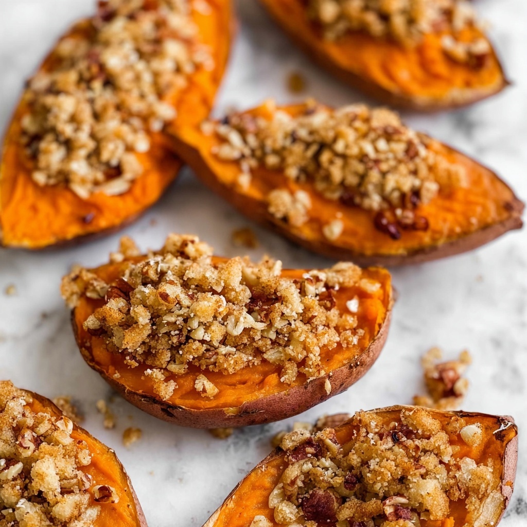 Twice Baked Sweet Potatoes with Pecan and Cinnamon Recipe - Recipe Image