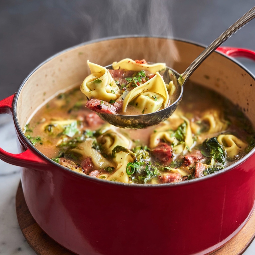 Sweet Italian Sausage Tortellini Soup Recipe - Recipe Image