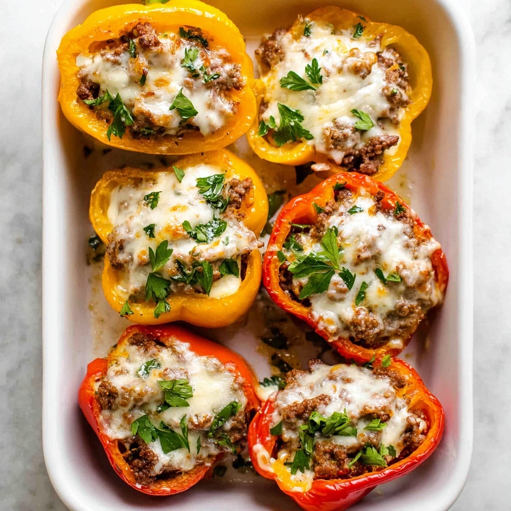 Philly Cheesesteak Stuffed Peppers Recipe - Recipe Image