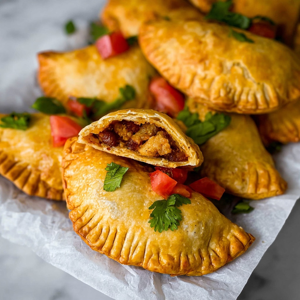 Baked Cheesy Chicken Empanadas Recipe - Recipe Image
