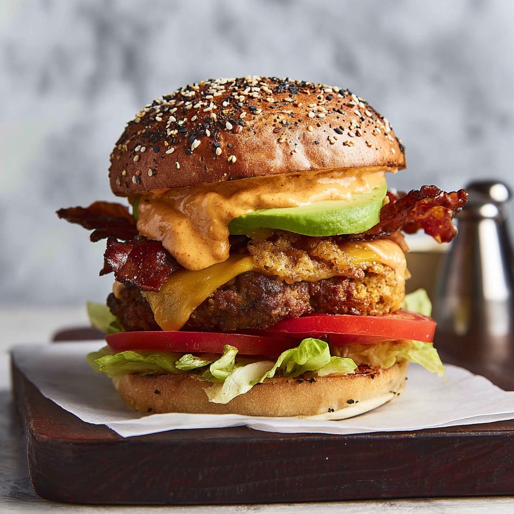 Loaded Cowboy Burgers with Spicy Mayo Recipe - Recipe Image