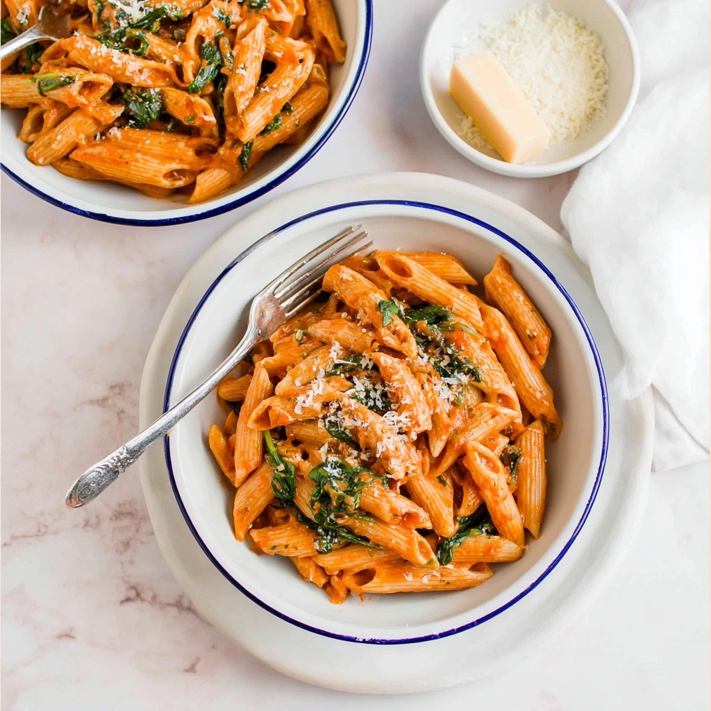 Sun Dried Tomato Pasta with Creamy Spinach and Basil Recipe - Recipe Image