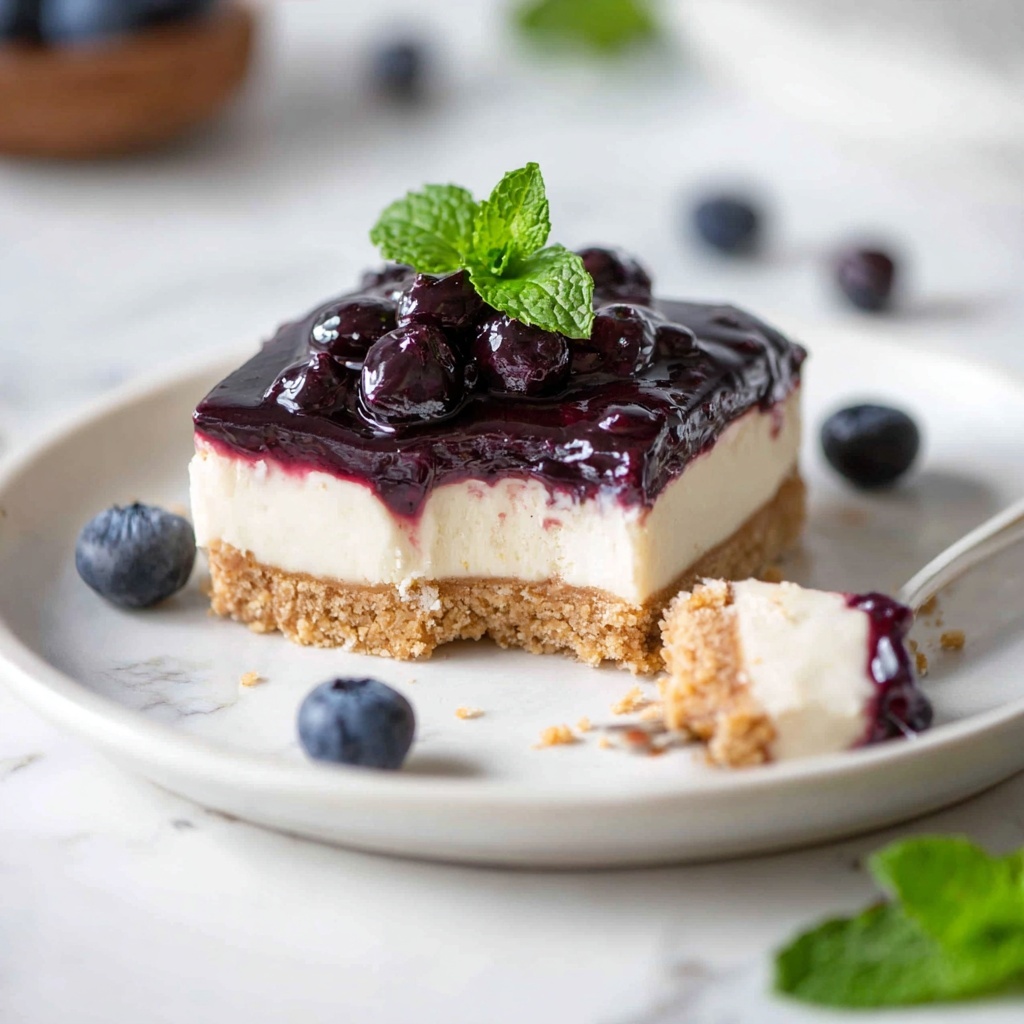 Classic Blueberry Cheesecake Bars Recipe - Recipe Image