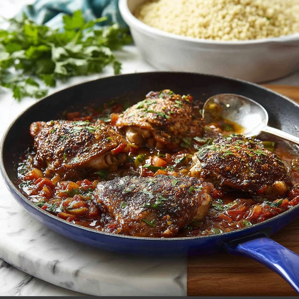 Syrian Chicken with Giant Couscous and Fresh Herbs Recipe - Recipe Image