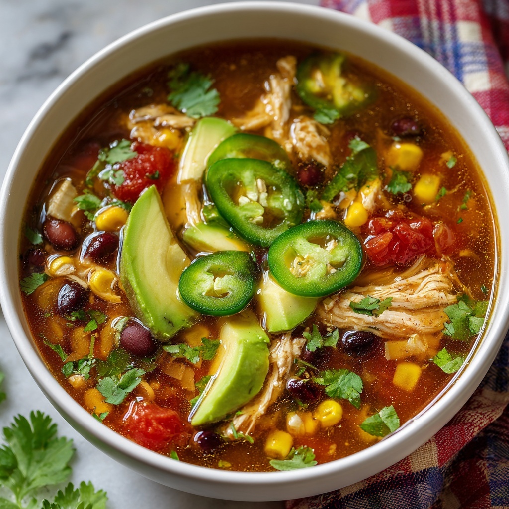 Spicy Mexican Chicken and Black Bean Soup Recipe - Recipe Image