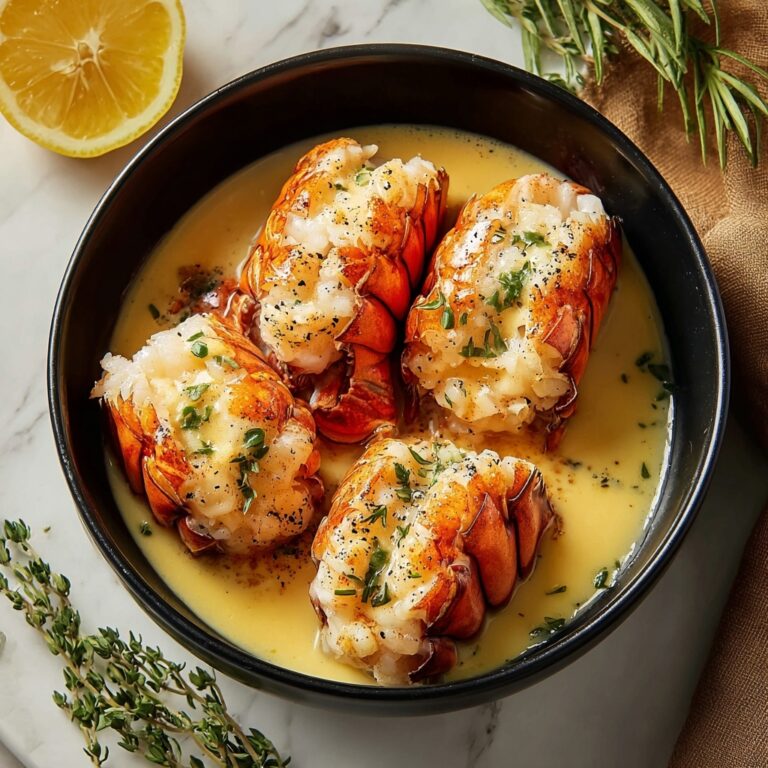 Creamy Garlic Butter Lobster Tails Recipe