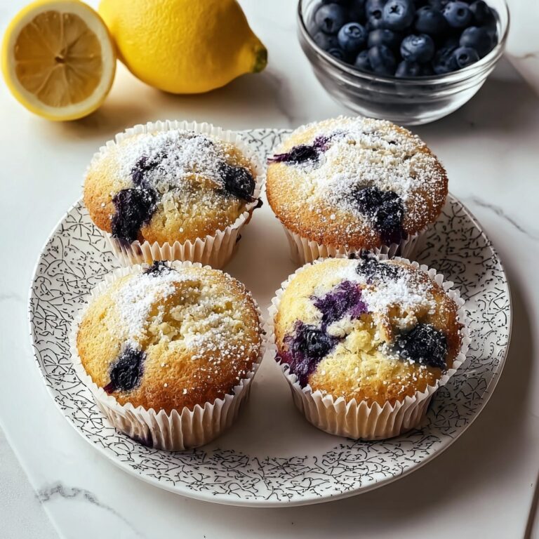 Lemon Blueberry Sourdough Muffins Recipe