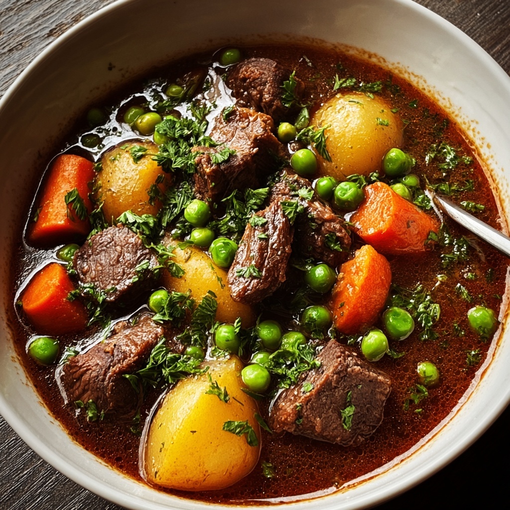 Savory Slow-Cooked Hearty Beef Stew Recipe - Recipe Image