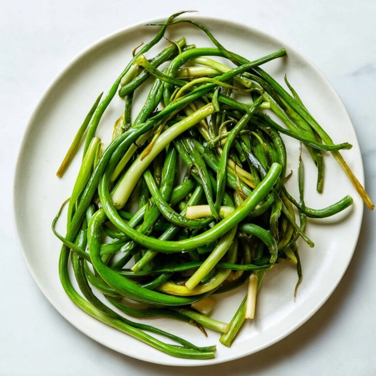 Sautéed Garlic Scapes with Soy and Rice Vinegar Recipe