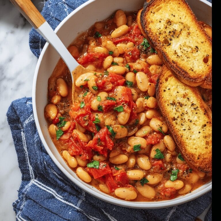 White Beans in Tomato Sauce with Sage and Garlic Recipe