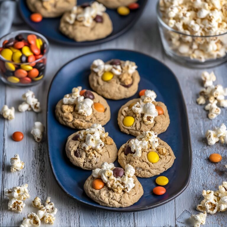 Movie Night Cookies with Reese’s Pieces, Raisinets, and Popcorn Recipe
