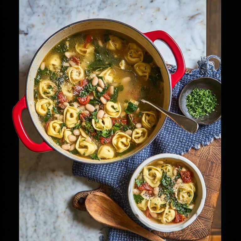 Pesto Chicken Tortellini Soup Recipe