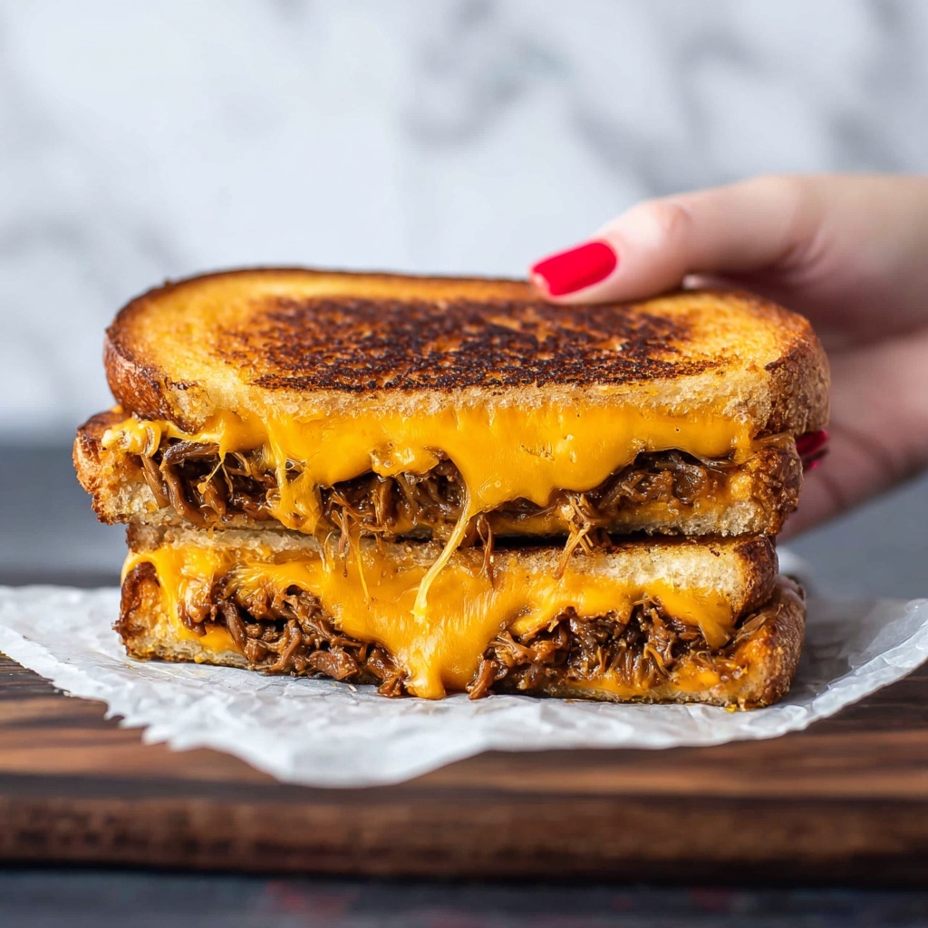 Pulled Pork Grilled Cheese Sandwich Recipe - Recipe Image