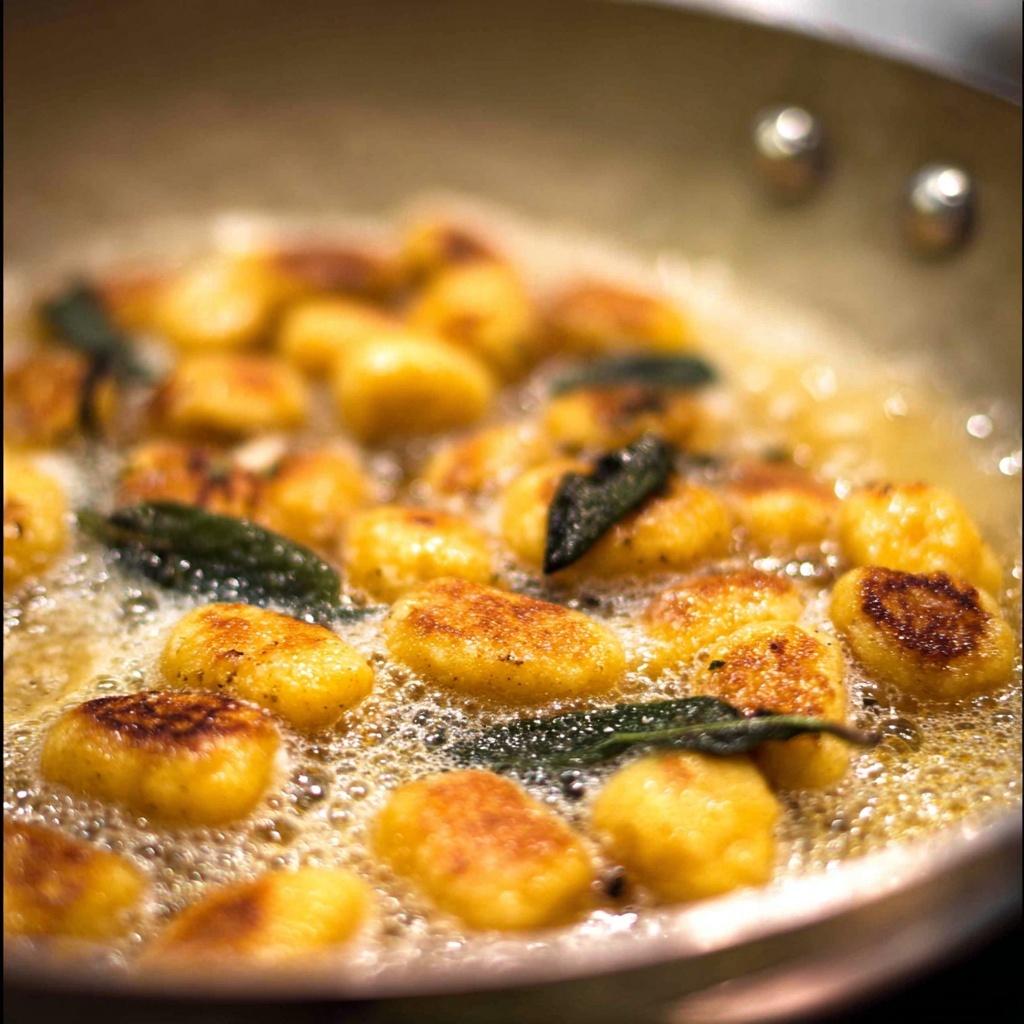 Easy Pumpkin Gnocchi with Sage Butter Sauce Recipe - Recipe Image