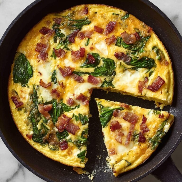Bacon and Spinach Cheddar Frittata Recipe