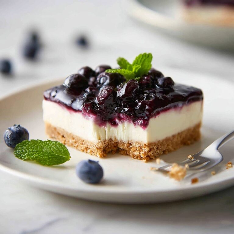 Classic Blueberry Cheesecake Bars Recipe