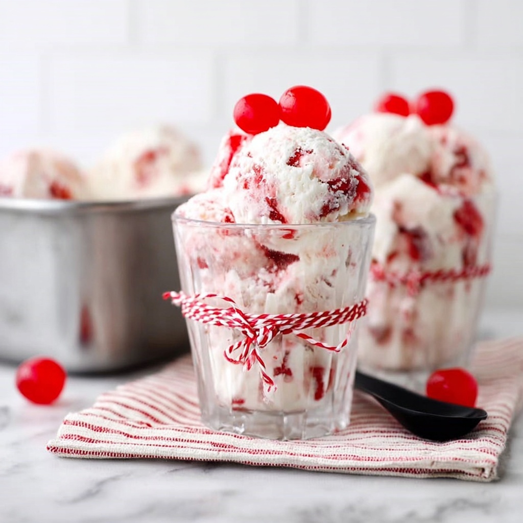 No-Churn Cherry Ice Cream Recipe - Recipe Image