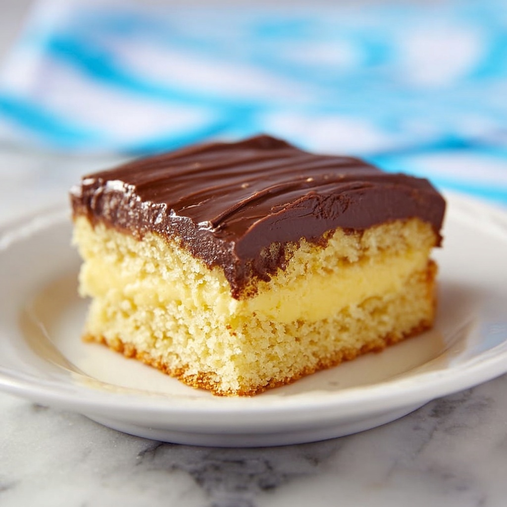 Boston Cream Poke Cake Recipe - Recipe Image
