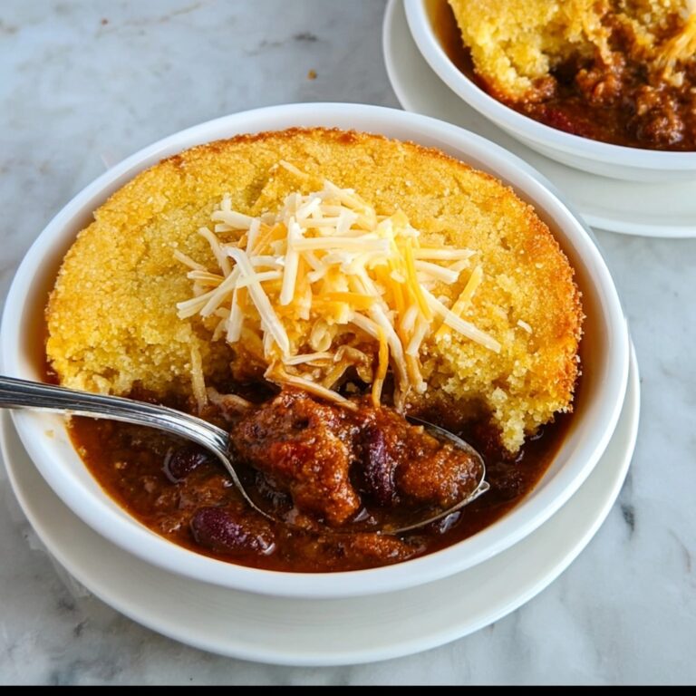 Chili Pot Pie with Cornbread Crust Recipe