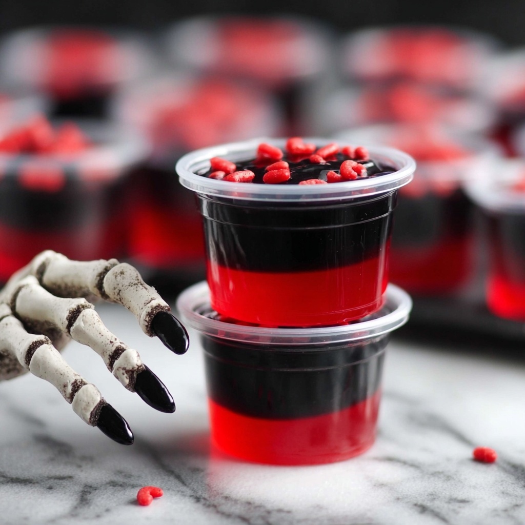Vampire Kiss Jello Shots Recipe - Recipe Image