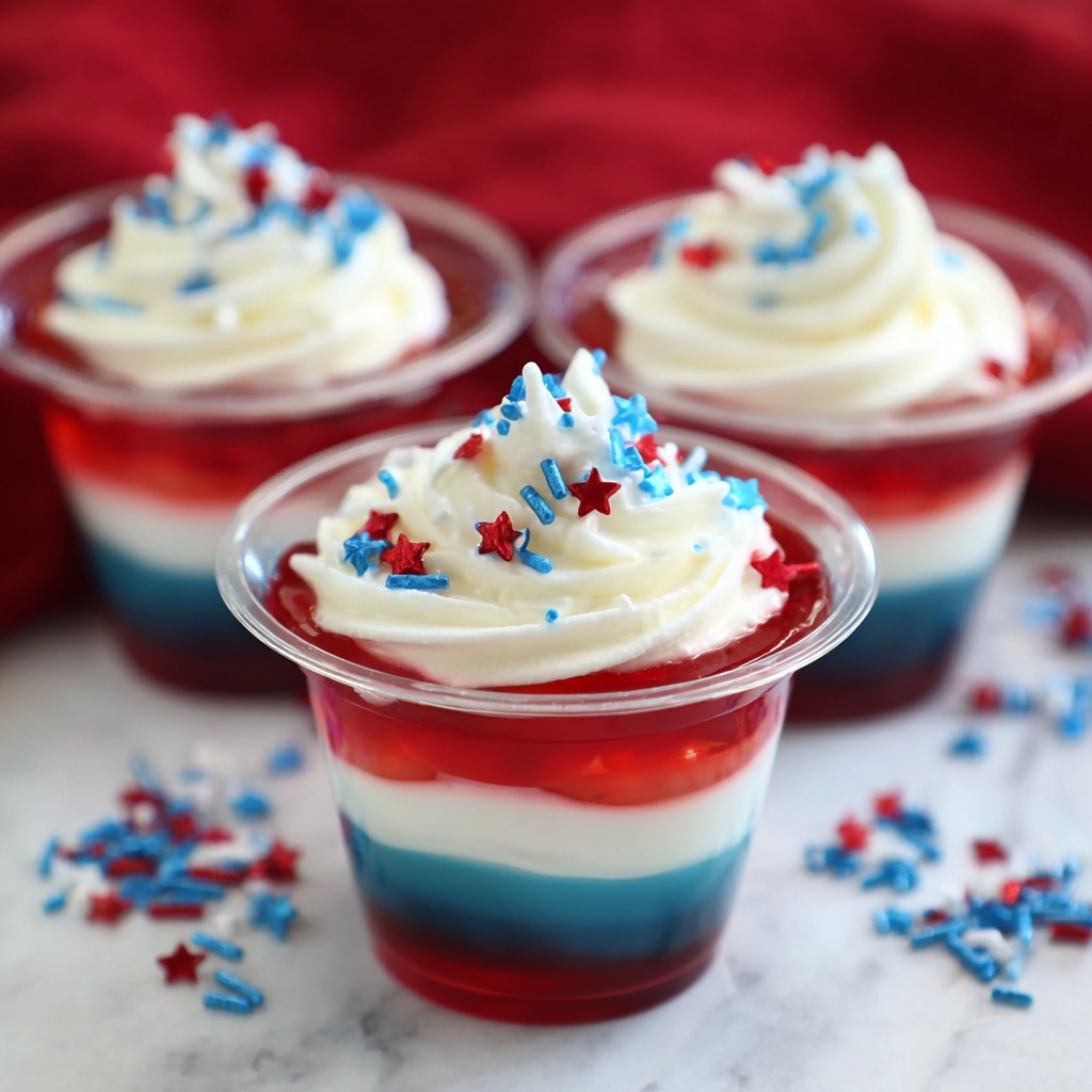 4th of July Patriotic Jello Shots Recipe - Recipe Image