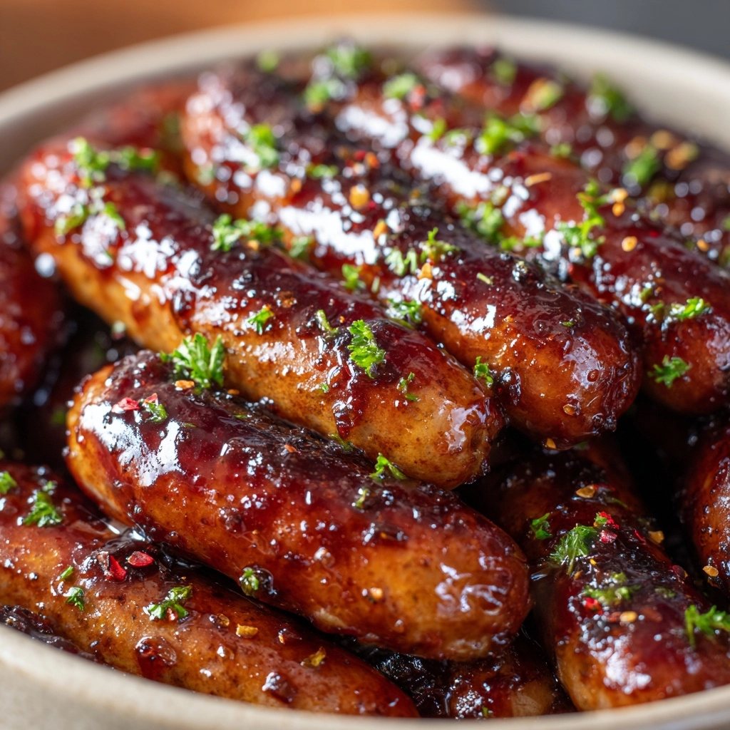 Sweet & Savory Honey Garlic Sausage Recipe - Recipe Image