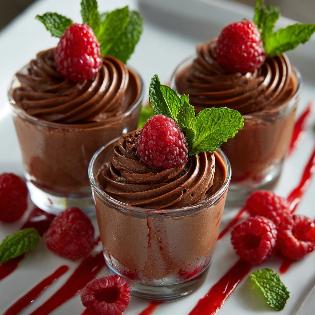 Chocolate Mousse with Raspberry Coulis Recipe - Recipe Image