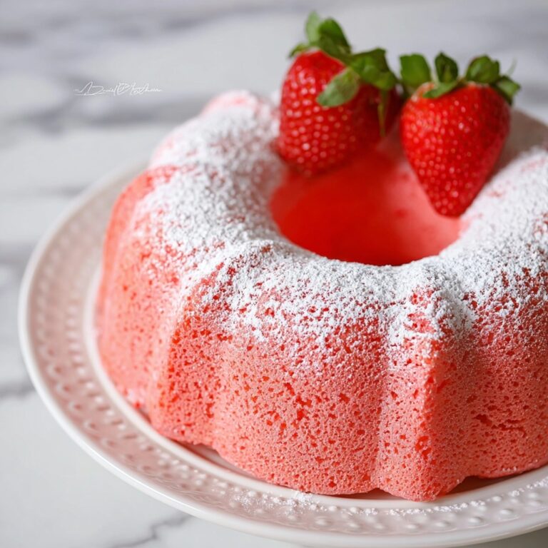 Strawberry Bundt Cake with Cream Filling Recipe