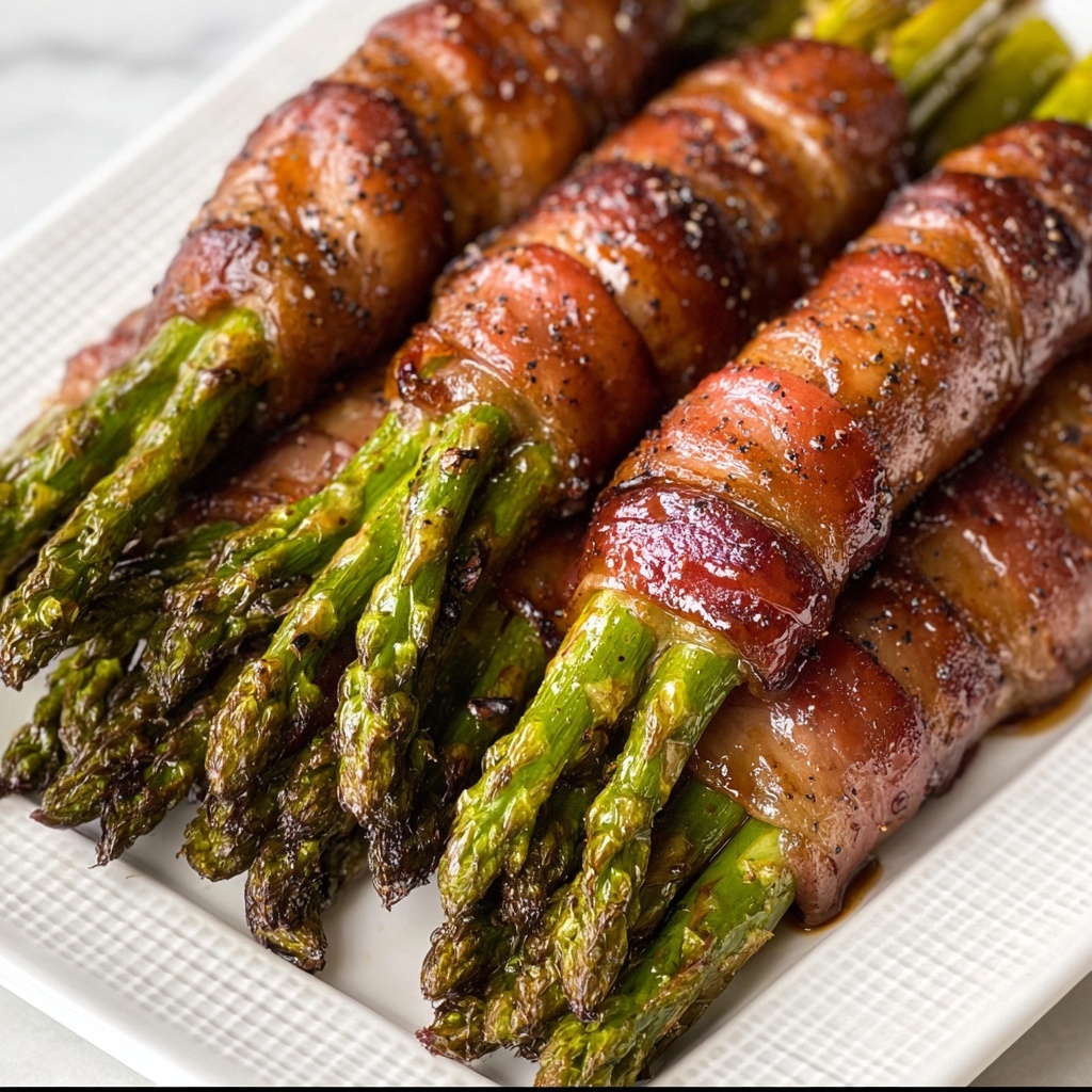 Bacon-Wrapped Asparagus Bundles with Balsamic Glaze Recipe - Recipe Image