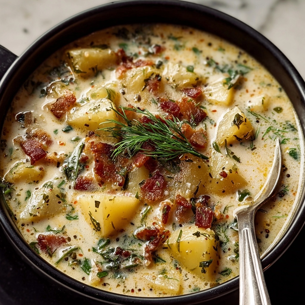 Creamy Slow Cooker Potato Bacon Soup for Ultimate Comfort Recipe - Recipe Image
