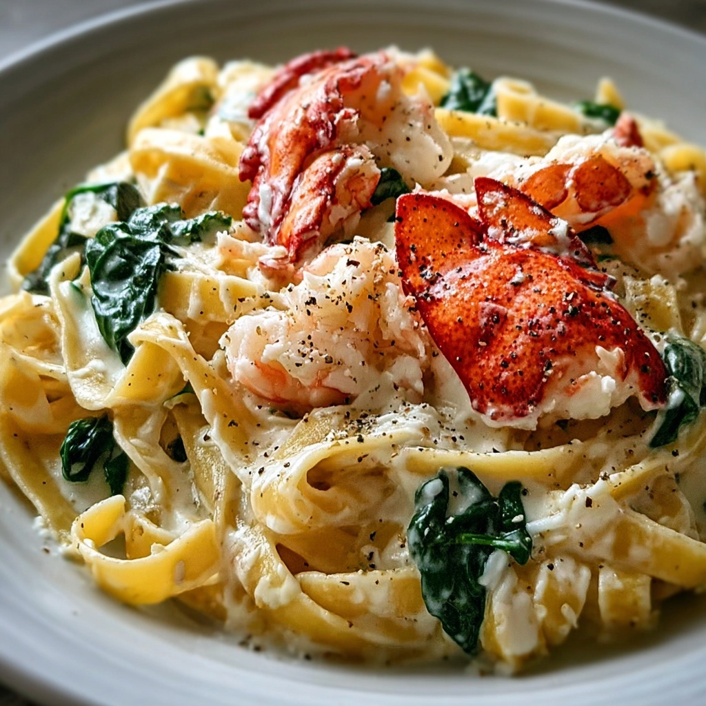 Irresistibly Creamy Lobster Alfredo Pasta for Date Night Delight Recipe - Recipe Image