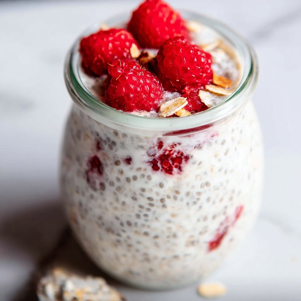 Raspberry Coconut Overnight Oats Recipe - Recipe Image