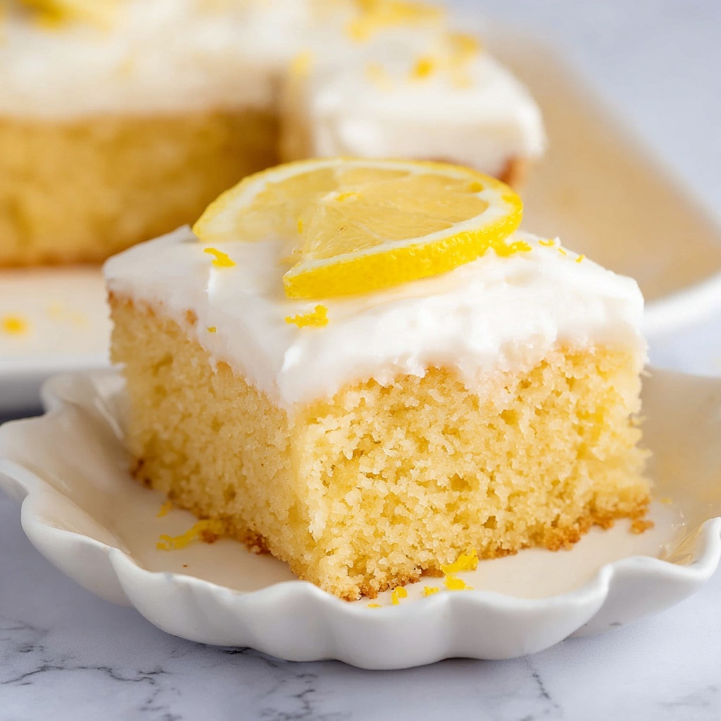 Lemon Sheet Cake with Lemon Cream Frosting Recipe - Recipe Image