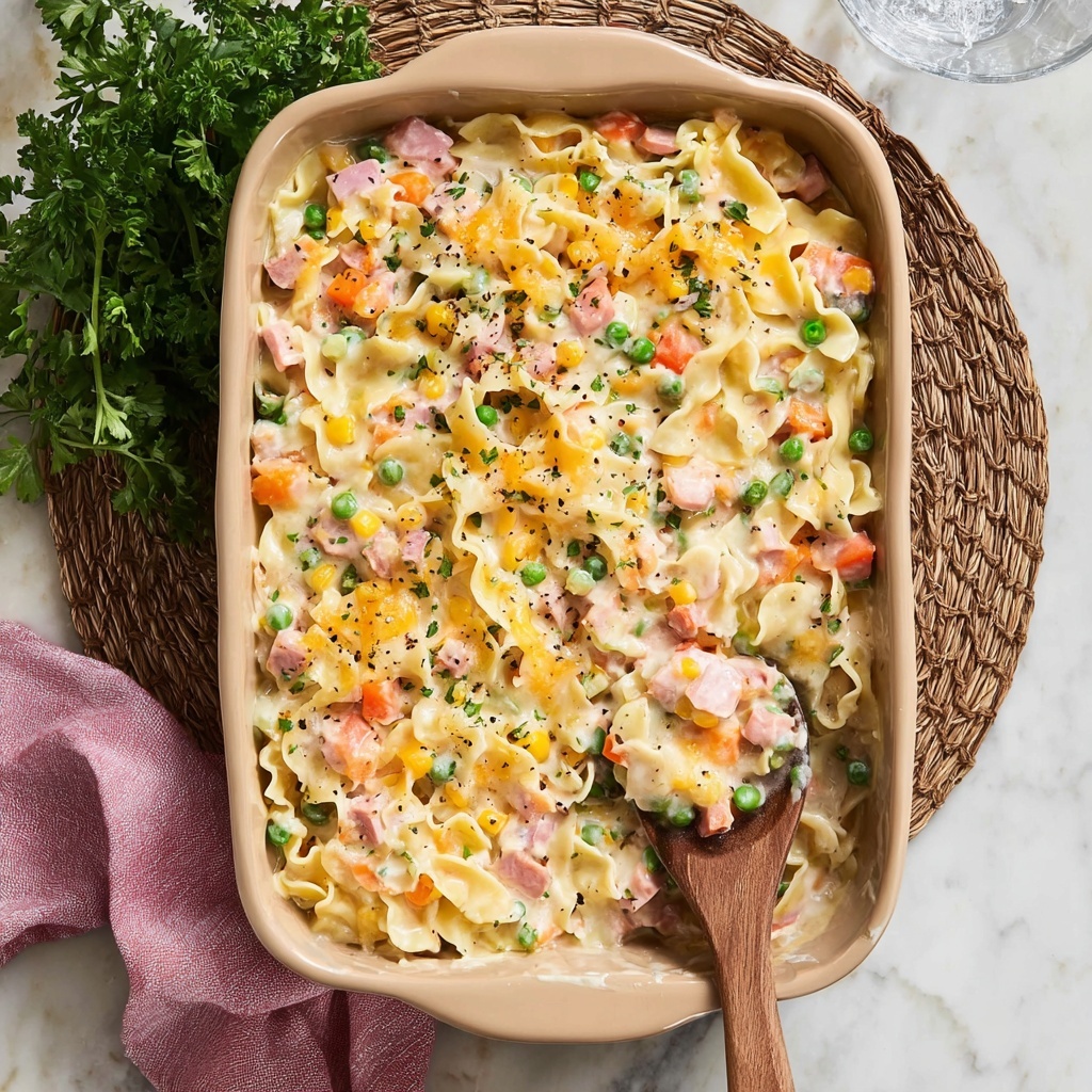 Ham and Noodle Casserole Recipe - Recipe Image