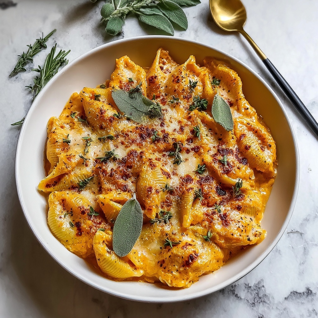 Cheesy Pumpkin Ricotta Pasta Bake Recipe - Recipe Image