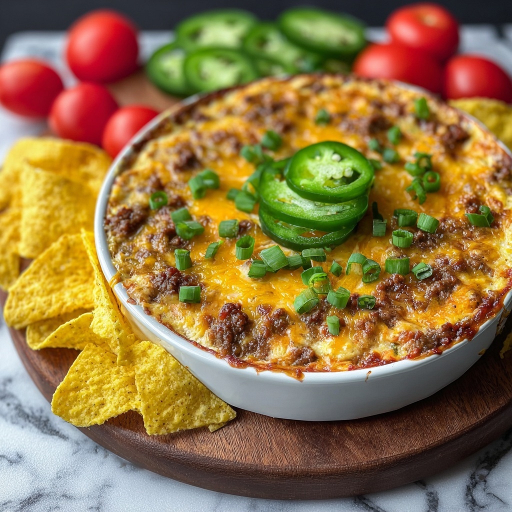 Cheesy Spicy Tex-Mex Football Dip Recipe - Recipe Image