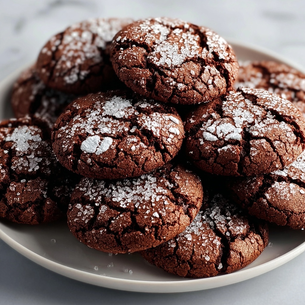 Salted Brownie Crinkle Cookies Recipe - Recipe Image