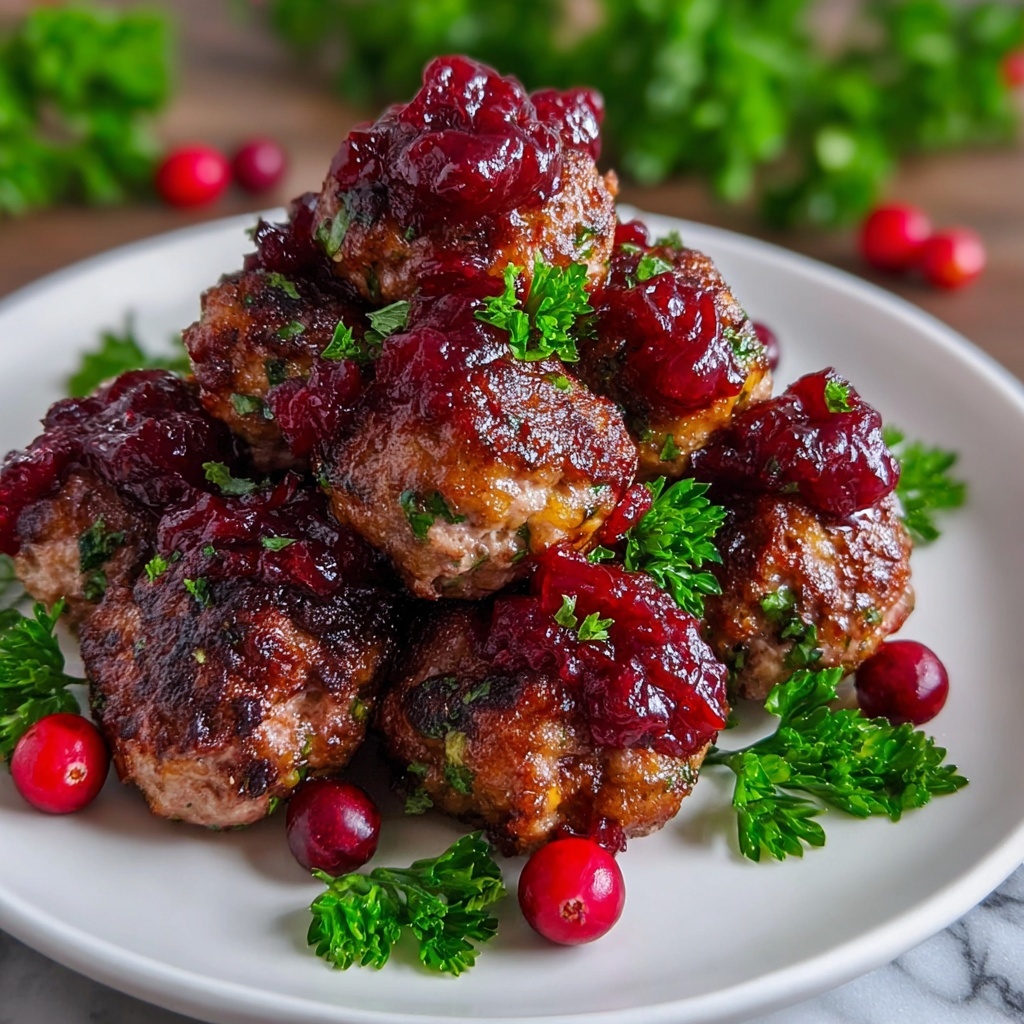 Christmas Cranberry Meatballs Recipe - Recipe Image