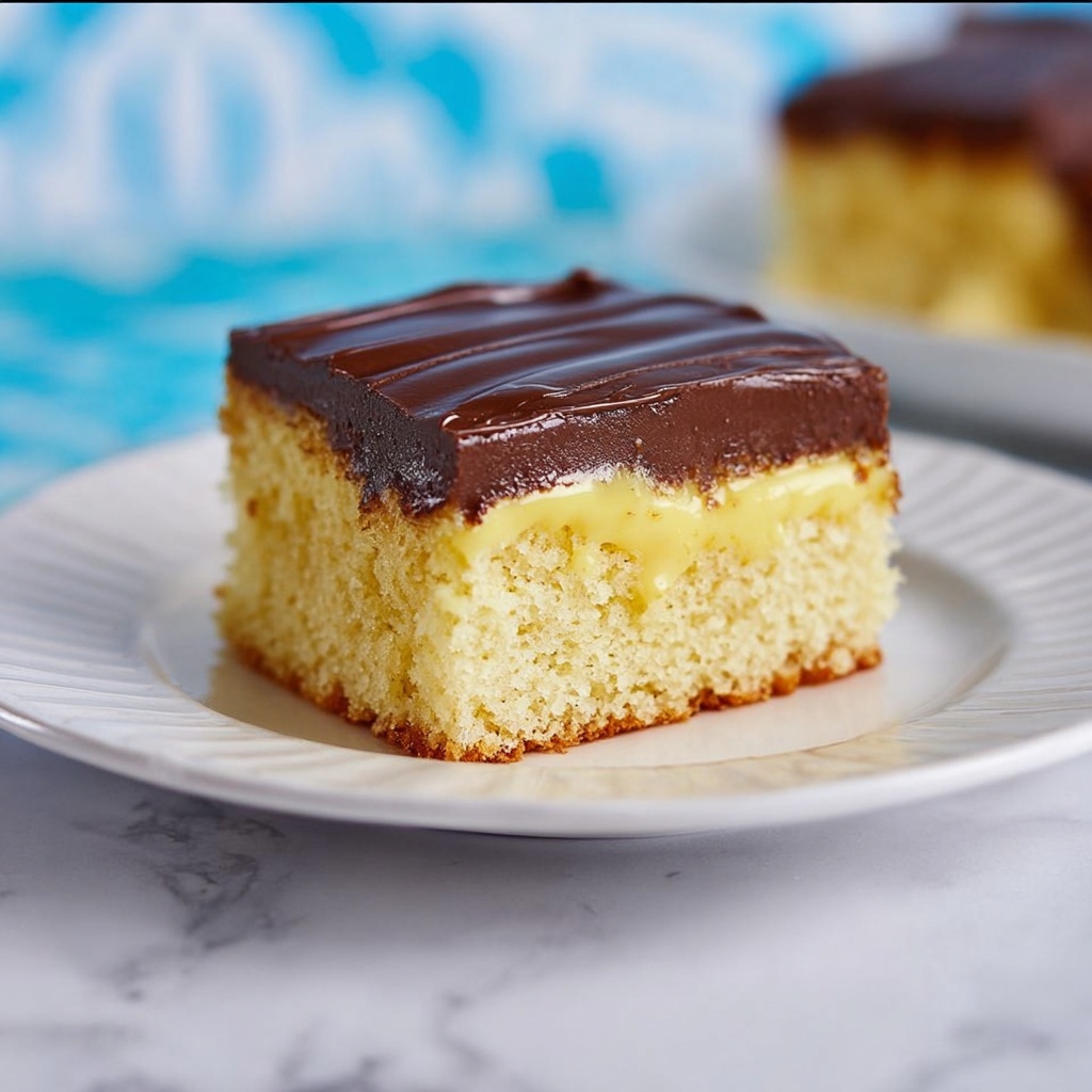 Boston Cream Poke Cake Recipe - Recipe Image