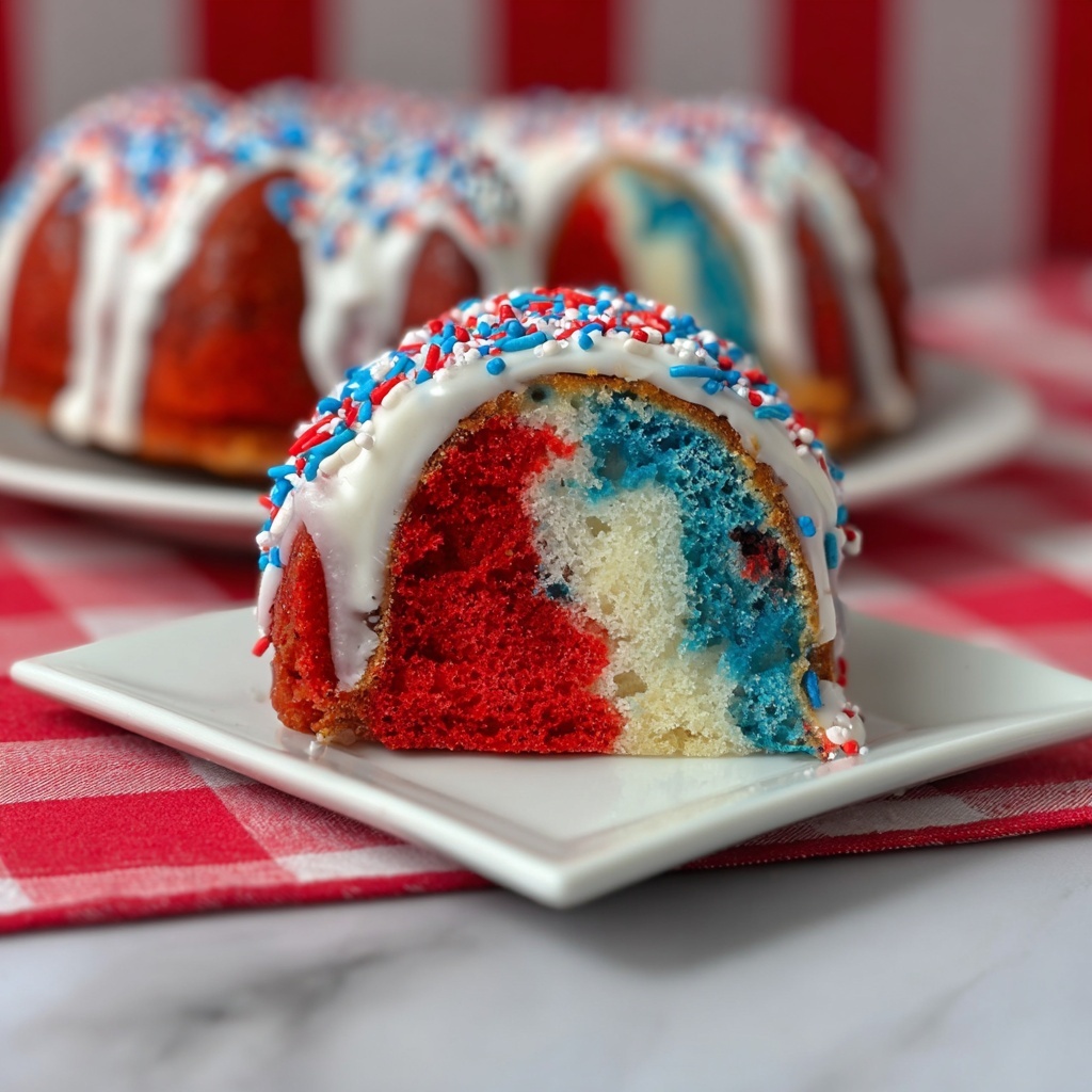 Red, White, and Blue Cake Recipe - Recipe Image