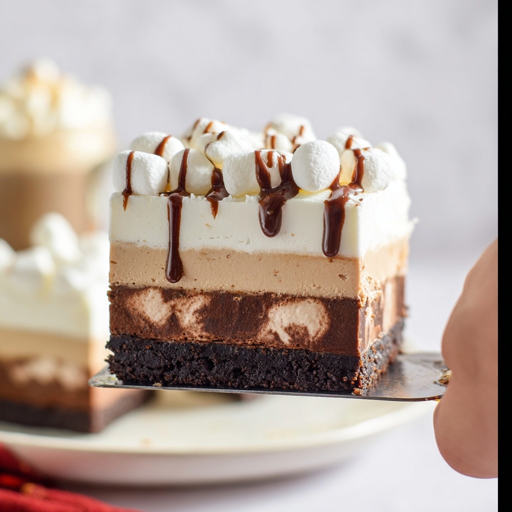 No Bake Hot Chocolate Lasagna Recipe - Recipe Image