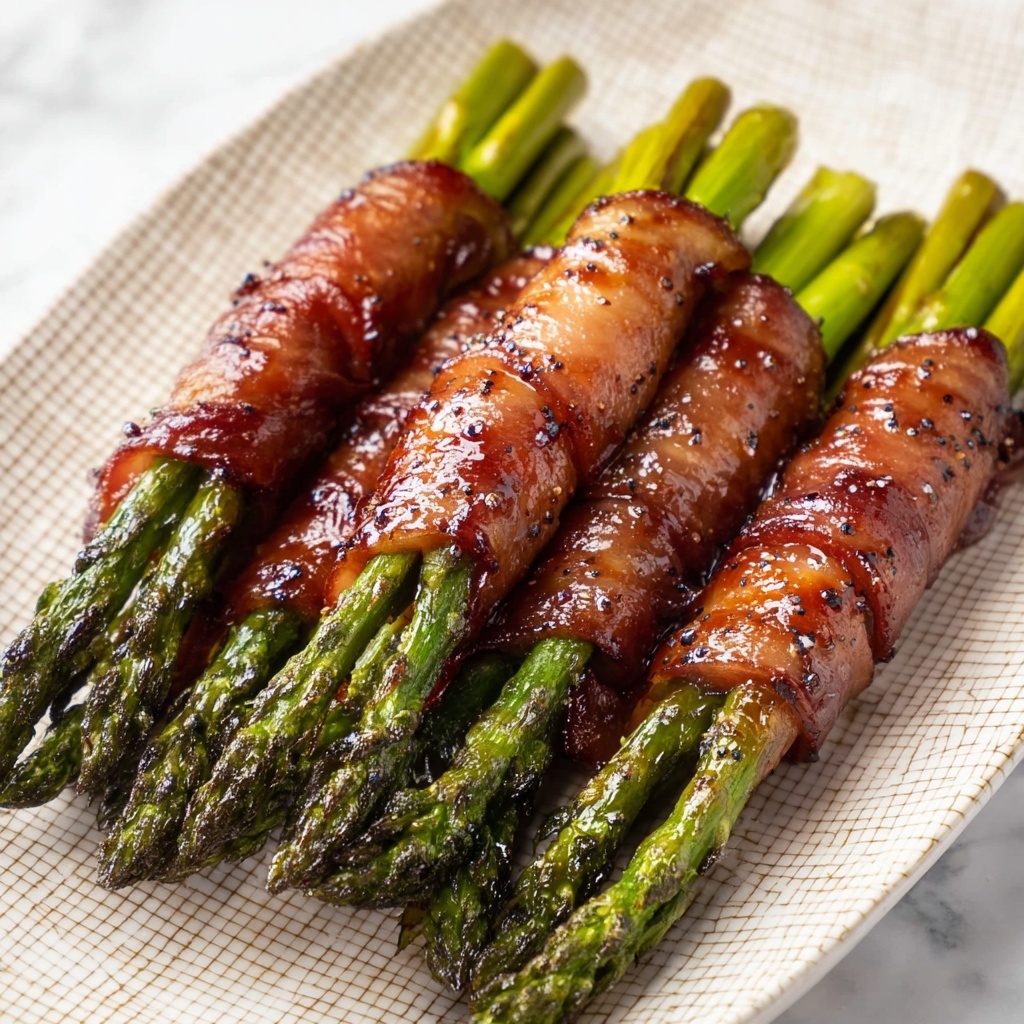 Bacon-Wrapped Asparagus Bundles with Balsamic Glaze Recipe - Recipe Image