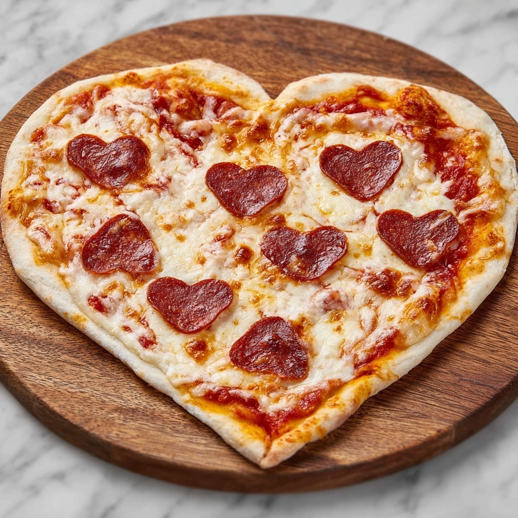 Heart Shaped Pizza for Valentine's Day Recipe - Recipe Image