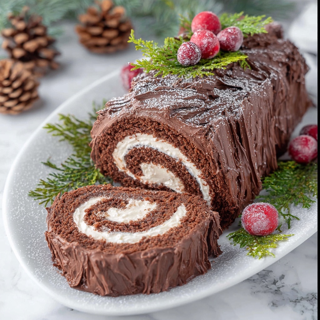 Yule Log Cake Recipe - Recipe Image