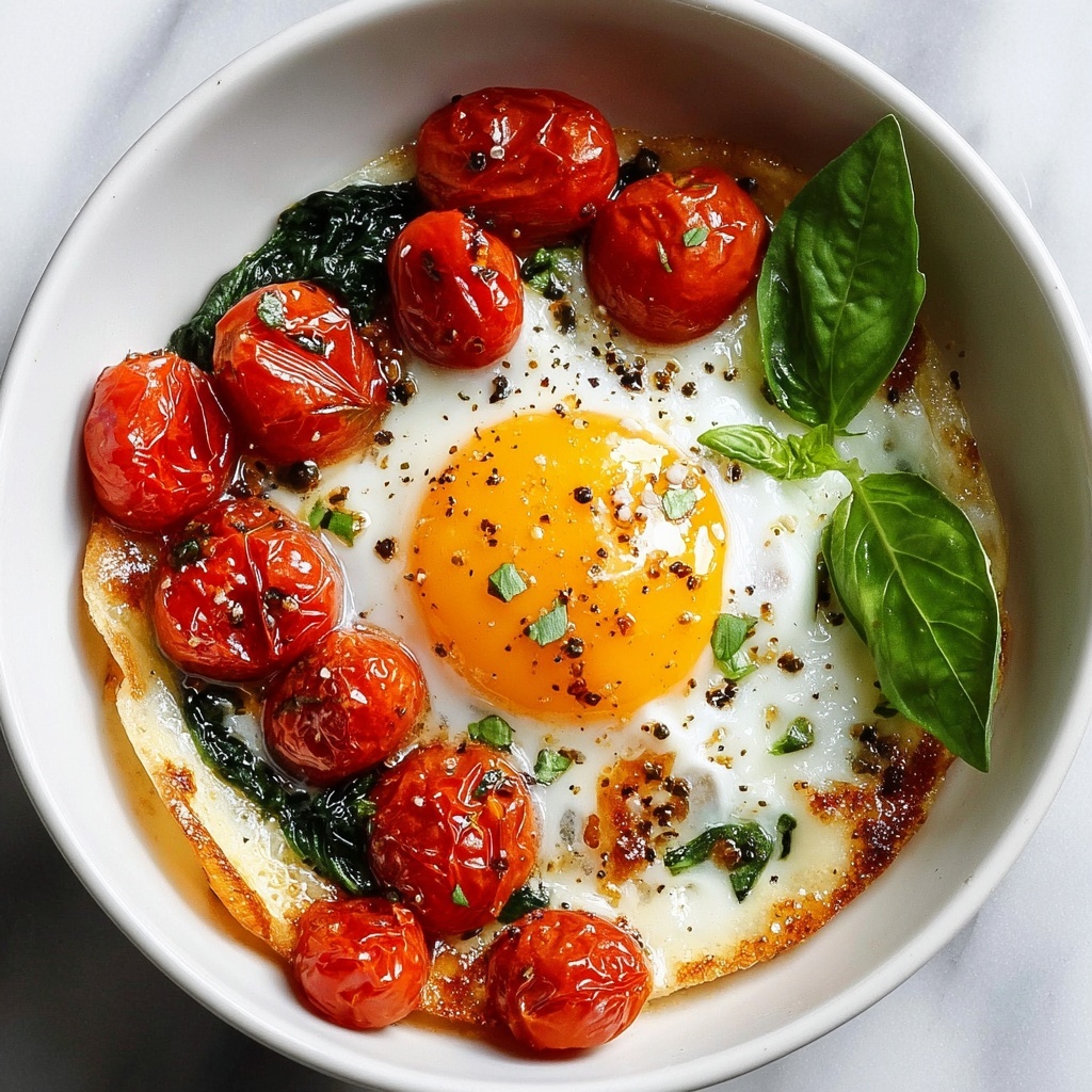Baked Feta Eggs with Roasted Cherry Tomatoes and Vegetables Recipe - Recipe Image
