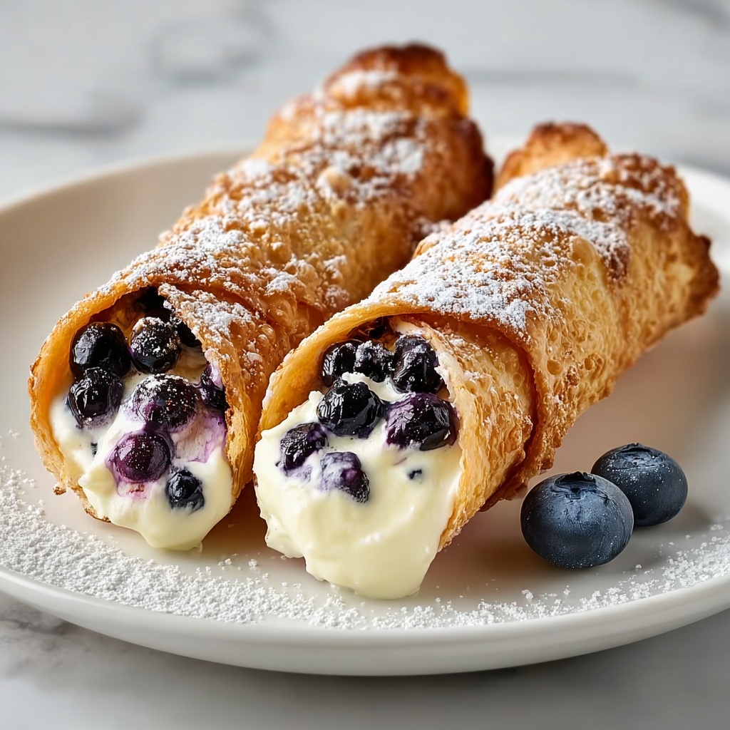 Blueberry Cream Cheese Egg Rolls Recipe - Recipe Image